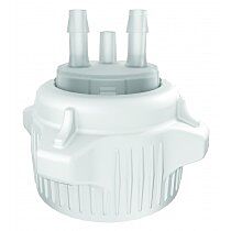 Justrite 12855 Carboy Cap, 53Mm, Open Top With Adapter, Two 1/4" Molded-In Hose Barbs And Vent