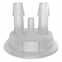 Justrite 12866 Adapter For Carboy Cap, 53Mm, With Two 5/16" Molded-In Hose Barbs And Vent