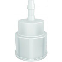 Justrite 12902 Spigot Fitting, 1-1/8" Thread With 1/4" Hose Barb