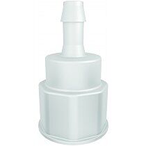 Justrite 12903 Spigot Fitting, 1-1/8" Thread With 3/8" Hose Barb
