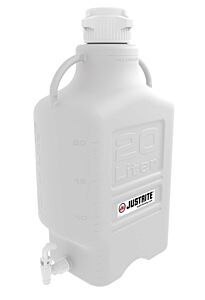 Justrite 12916 Carboy, 20L, High Density Polyethylene (Hdpe), 83Mm Cap, W/Spigot