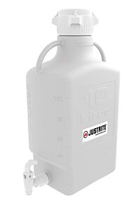 Justrite 12939 Carboy, 10L, Polypropylene (Pp), 83Mm Cap, W/Spigot