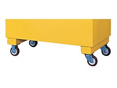 Justrite 16044 Casters For Safesite Safety/Storage Chest, Set Of 4 With 1120-Lb. Load Capacity, 2 Locking