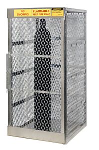 Justrite 23006 Cylinder Locker For Safe Storage Of Up To 10 Vertical Compressed Gas Cylinders.