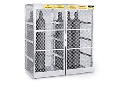 Justrite 23007 Cylinder Locker For Safe Storage Of Up To 20 Vertical Compressed Gas Cylinders.