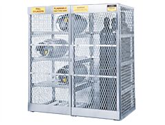 Justrite 23008 Cylinder Locker Combo For Storage Of 8 Horizontal Lpg And 10 Vertical Compressed Gas Cylinders.