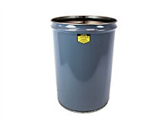 Justrite 26001K Cease-Fire Waste Receptacle, Safety Drum Can Only, 12 Gallon, Black