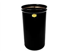 Justrite 26005K Cease-Fire Waste Receptacle, Safety Drum Can Only, 15 Gallon, Black