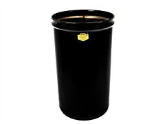 Justrite 26014K Cease-Fire Waste Receptacle, Safety Drum Can Only, 30 Gallon, Black