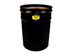Justrite 26050 Cease-Fire Waste Receptacle, Safety Drum Can Only, 6 Gallon, Gray