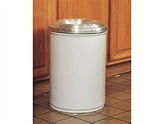 Justrite 26604W Cease-Fire Waste Receptacle, Safety Drum Can With Aluminum Head, 4.5 Gallon, White