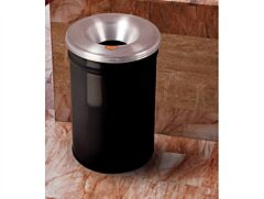 Justrite 26612W Cease-Fire Waste Receptacle, Safety Drum Can With Aluminum Head, 12 Gallon, White
