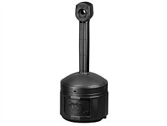 Justrite 26800D Original Smoker'S Cease-Fire Cigarette Butt Receptacle, Capacity 4 Gal, Bucket Incld, Poly, Deco Black