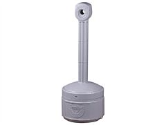 Justrite 26806 Personal Smoker'S Cease-Fire Cigarette Butt Receptacle, Capacity 1 Gal, Bucket Incld, Poly, Pewter Gry
