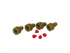 Justrite 28174 Replacement 1/16" Od Tube Fittings W/Pctfe Ferrules For Hplc Stainless Steel Manifold, Set/4 Each