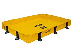 Justrite 28374 Rigid-Lock Quickberm Lite, Dims. 4'W X 8'L X 8"H, Capacity 159 Gallons