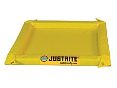 Justrite 28418 Maintenance Spill Berm, Dims. 4'W X 4'L X 2"H, Capacity 20 Gallons
