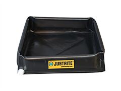 Justrite 28442 Mini-Berm Flex Tray, Dims. 3'W X 3'L X 6"H, Capacity 30 Gallons