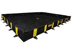 Justrite 28502 Rigid-Lock Quickberm Plus, Dims. 10'W X 15'L X 12", Capacity 1120 Gallons