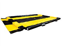Justrite 28576 Washdown Quickberm, Dims. 10'W X 11'L X 4"H, Capacity 250 Gallons