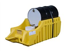 Justrite 28664 Ecopolyblend Spill Containment Indoor/Outdoor Caddy, Non-Recycled Polyethylene, Yellow