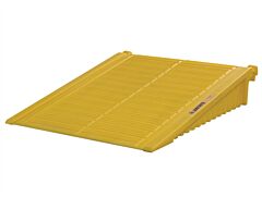 Justrite 28678 Ramp For 2 To 4-Drum Ecopolyblend Drumshed, Polyethylene, Yellow