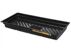 Justrite 28716 Ecopolyblend Spill Tray, Dims 38"W X 26"D X 5-1/2"H, Indoor Or Outdoor Use, Rigid Poly, Black