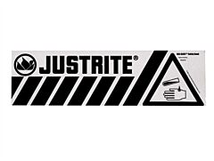 Justrite 29009 Haz-Alert Acid Small Safety Band Label For Bottom Of Safety Cabinet.