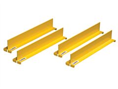 Justrite 29985 Shelf Dividers Fit Shelf Depth Of 14", Set/4, Yellow