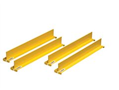 Justrite 29990 Shelf Dividers Fit Shelf Depth Of 18", Set/4, Yellow