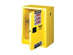 Justrite 891201 Sure-Grip Ex Compac Flammable Safety Cabinet, Capacity 12 Gallons, 1 Shelf, 1 Manual Close Door, Red