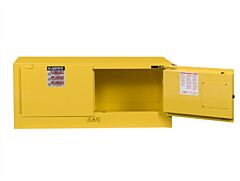 Justrite 891321 Sure-Grip Ex Piggyback Flammable Safety Cabinet, Capacity 12 Gallons, 2 Self-Close Doors, Red