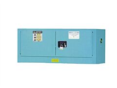 Justrite 891322 Sure-Grip Ex Piggyback Corrosives/Acid Steel Safety Cabinet, Capacity 12 Gallons, 2 Self-Close Doors, Blue