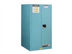 Justrite 896022 Sure-Grip Ex Corrosives/Acid Steel Safety Cabinet, Capacity 60 Gallons, 2 Shelves, 2 Self-Close Doors, Blue