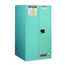 Justrite 899002 Sure-Grip Ex Corrosives/Acid Steel Safety Cabinet, Capacity 90 Gallons, 2 Shelves, 2 Manual Close Doors, Blue
