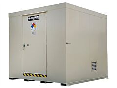 Justrite 911160 Non-Combustible Outdoor Safety Locker, 16-Drum