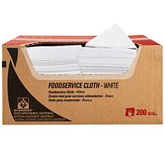 Kimberly Clark 06053 Wypall Foodservice Reusable Cloths, 12.5" X 23.5", White, 1/Case Of 200 Cloths