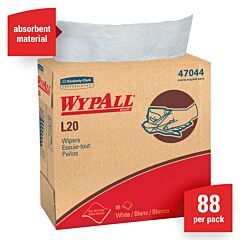Kimberly Clark 47044 Wypall L20 Towels 9.1" X 16.8", 88 Sheets/Box, 1/Case Of 10 Boxes