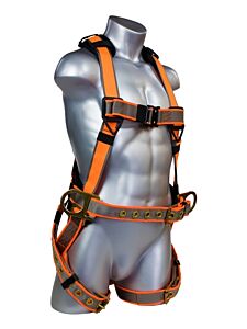 Malta Dynamics B2103 Warthog Maxx Construction Full Body Harness With Tongue Buckle Legs, Side D-Rings And Belt (Xl-Xxl