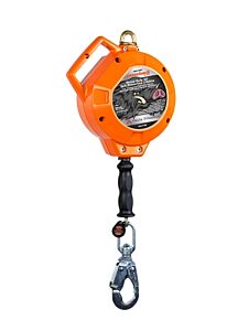 Malta Dynamics C8001 30' Razorback Self-Retracting Lifeline With Carabiner, Steel Snap Hook, Snout And Tag Line