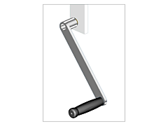 Morse 5Uss-P Hand Crank, W/ Socket Tube, Ss