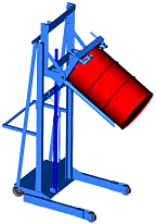 Morse 611-114 Morstak Drum Racker, 56", Air Power Lift & Tilt, 55-Gallon Rimmed Poly Or Steel Drum, 800 Lb. Capacity