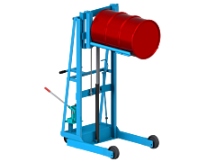 Morse 612 Morstak Drum Racker, 56", Hand Pump Drum Lift, 55-Gallon Rimmed Poly Or Steel Drum, 800 Lb. Capacity
