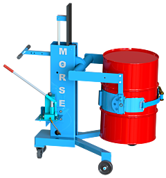 Morse 82A-127 Mobile-Karrier/Palletizer, 55-Gallon Drum, Ac Power Lift, Manual Tilt, 1-Phase 50Hz Motor, 600 Lb. Capacity