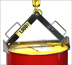 Morse 92-30Ss Drum Lifter, Type 304 Stainless, Top Chine, 15"-23" Diameter Steel Fiber Or Poly, 1000 Lb. Capacity, Includes Load Test Certificate