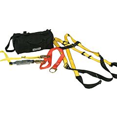Msa 10092169 X-Large Workman Fall Protection Kit (Includes X-Large Size Vest-Style Harness With Tongue Buckle Leg Straps, Workman Shock-Absorbing Single-Leg Adjustable Lanyard, Pointguard Anchor Strap And Duffel Bag)