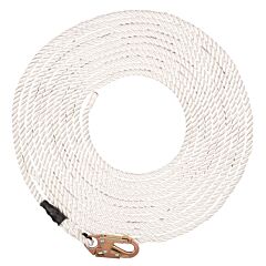 Msa 416049 Lifeline, Vertical, Poly/Pyp, 50 Ft, Cara Al