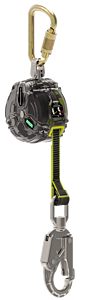 Msa 63013-00E Latchways Web Pfl, 10' (3M) , Single-Leg, 36Cs Snaphook, Steel Carabiner (Top)