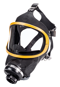 Msa 801454 Ultra Elite Bmr Facepiece With Rubber Head Harness, Less Nosecup, Black Silicone, Size Medium