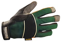 Occunomix 480W-046 Kevlar Utility Work Gloves, Synthetic Leather, Green/Orange, Size 2X